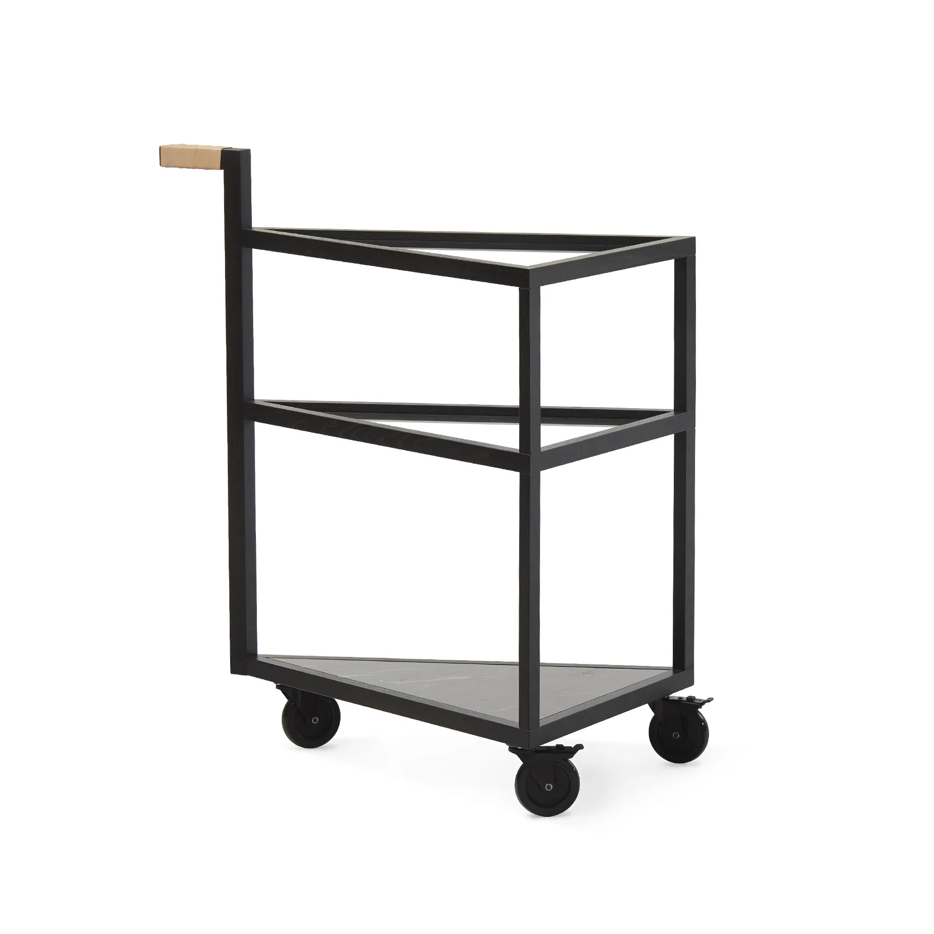 Move serveringsvagn, ek svartbets, big, marmor marquina, glas A2