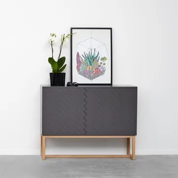 Story sideboard - midnattsblå, blått stativ - A2