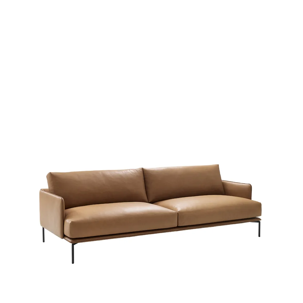 Baron soffa 3-sits, läder master 53 whiskey, 237 cm Adea