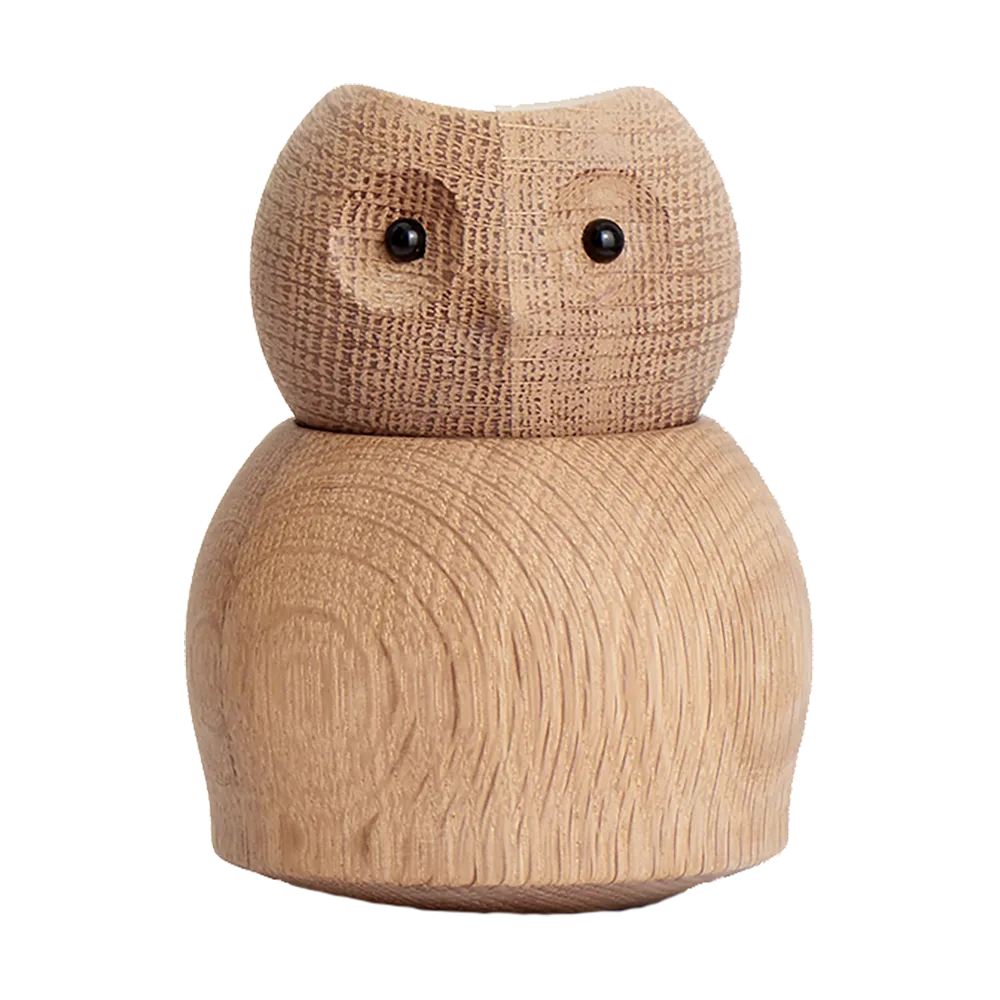 Andersen Owl träfigur Small, Oak Andersen Furniture