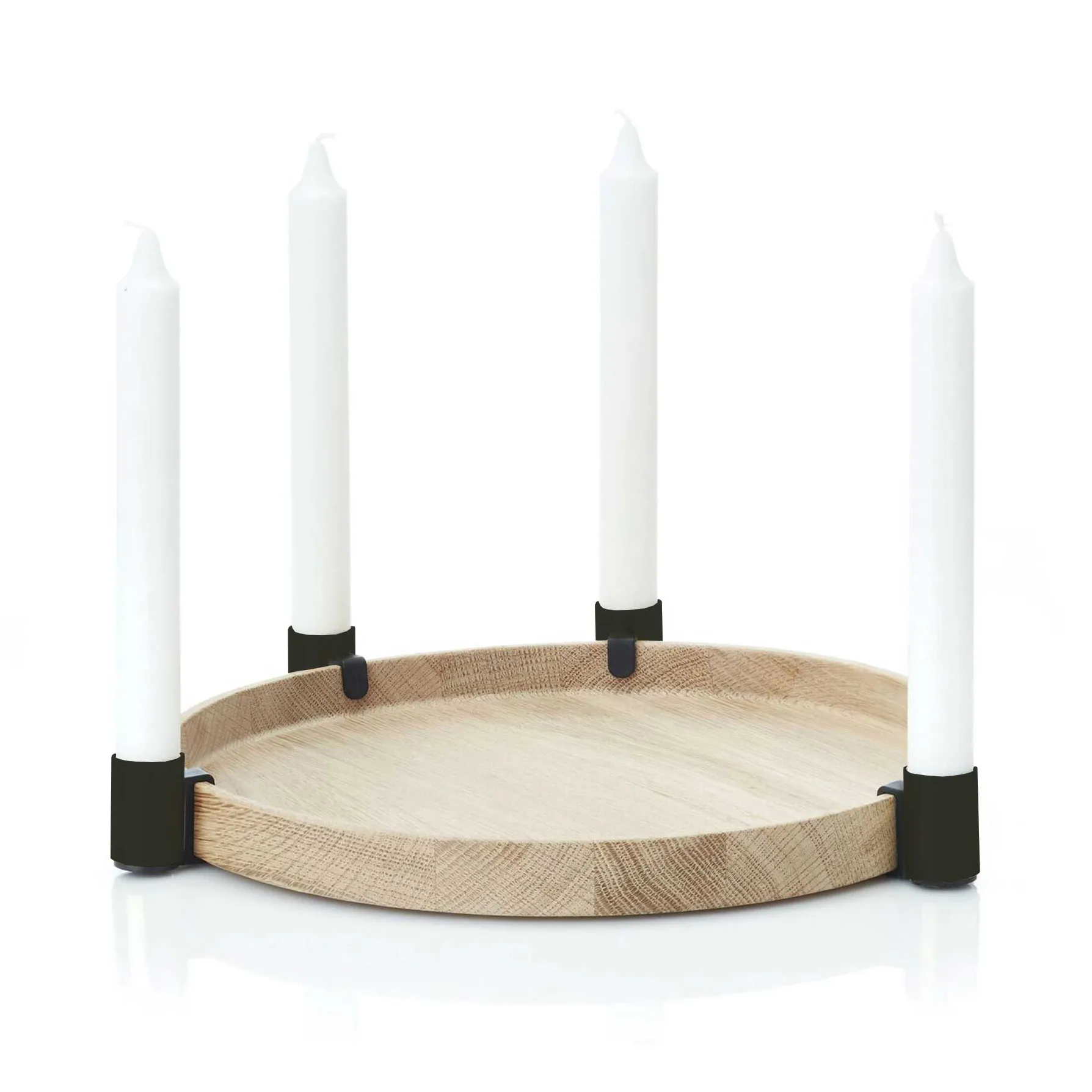 Luna maxi ljusstake, Ek-svart Applicata