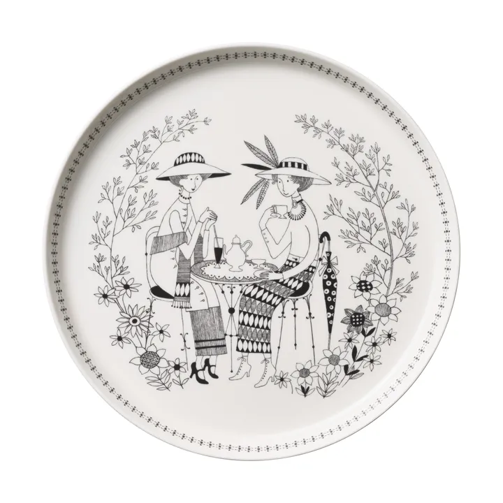 Emilia tallrik Ø24 cm - Svart-vit - Arabia
