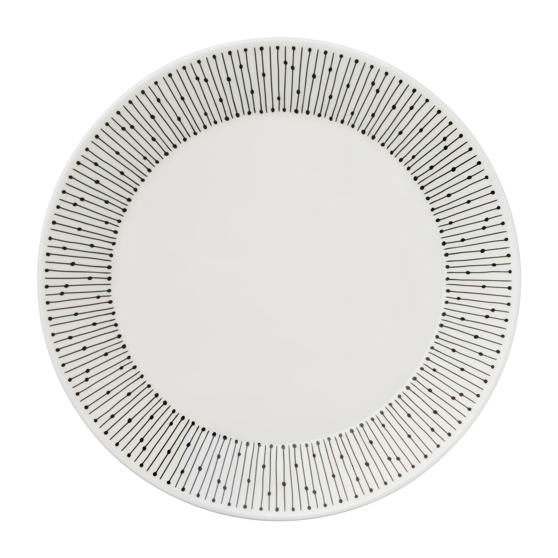 Mainio Sarastus tallrik Ø19 cm, Svart-vit Arabia