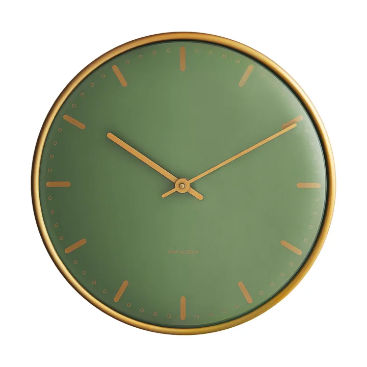 Arne Jacobsen City Hall klocka - Grön, Ø29 cm - Arne Jacobsen Clocks