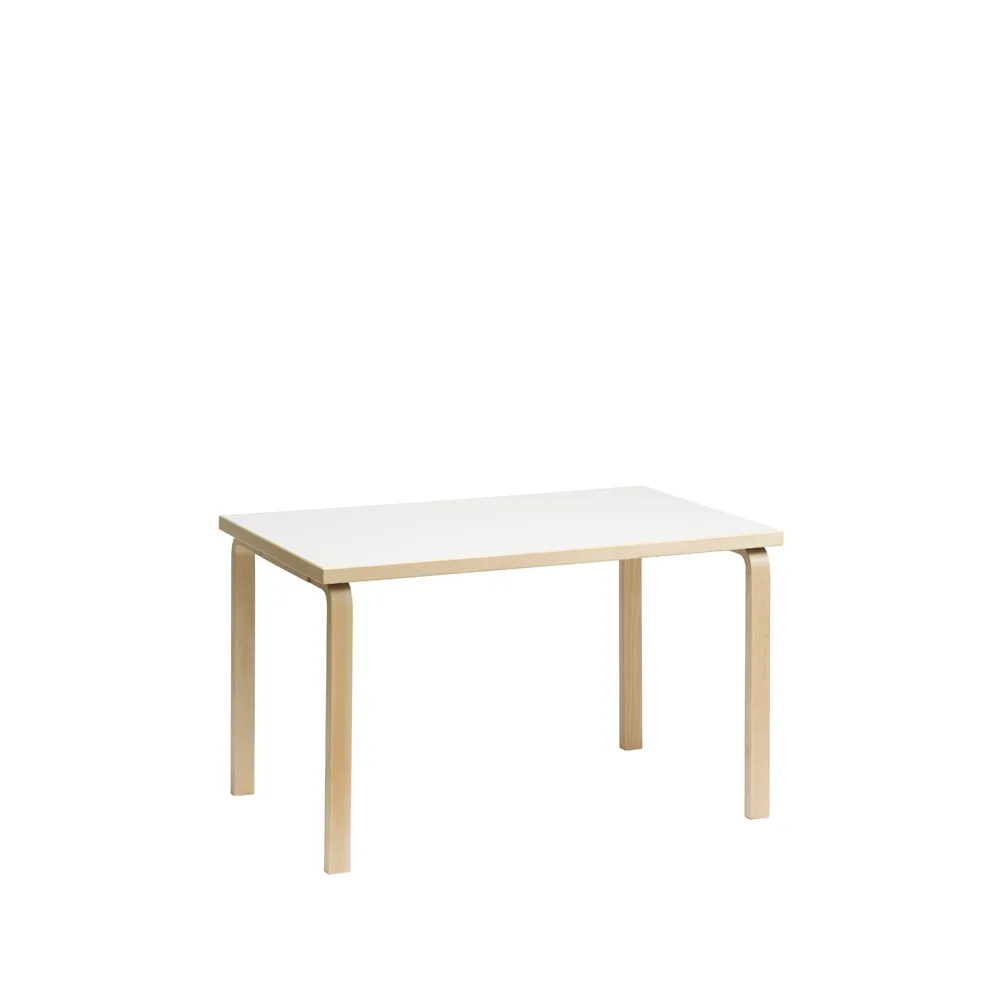 Aalto 81B matbord, Vit laminat-Björkben Artek