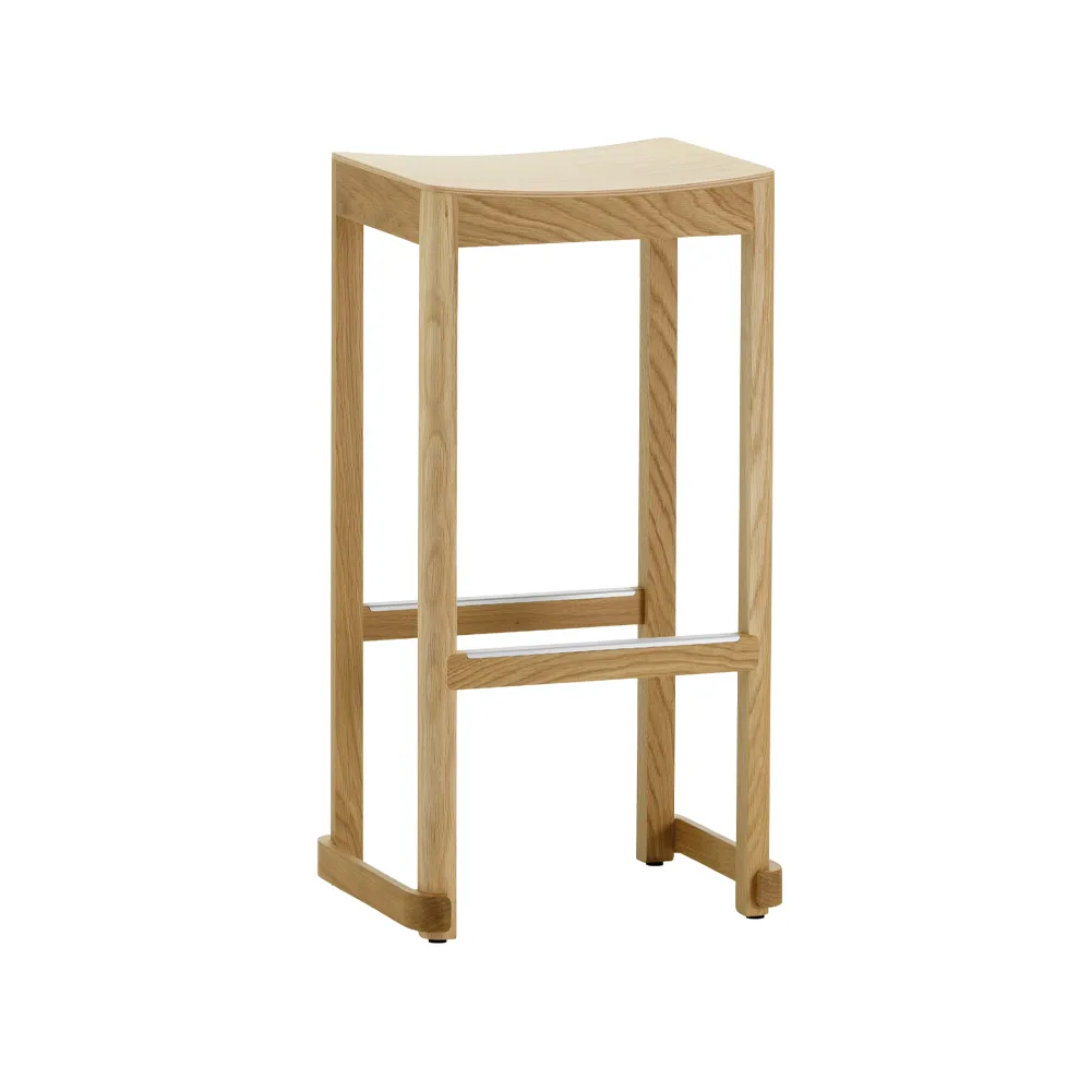 Atelier barpall, Naturlackerad ek-H75 cm Artek