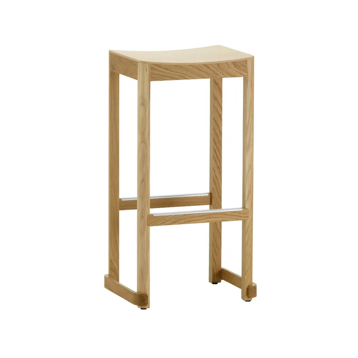 Atelier barpall - Naturlackerad ek-H75 cm - Artek