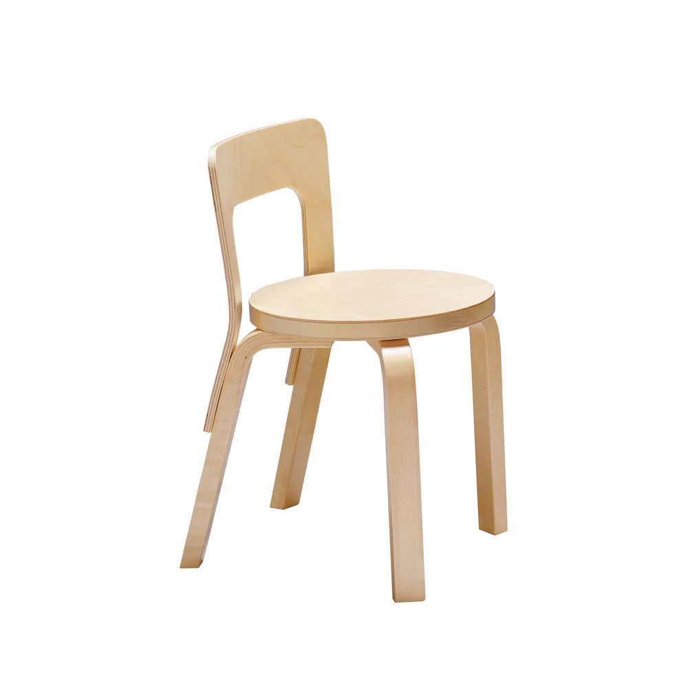 N65 barnstol, Naturlackerad björk-Björk Artek