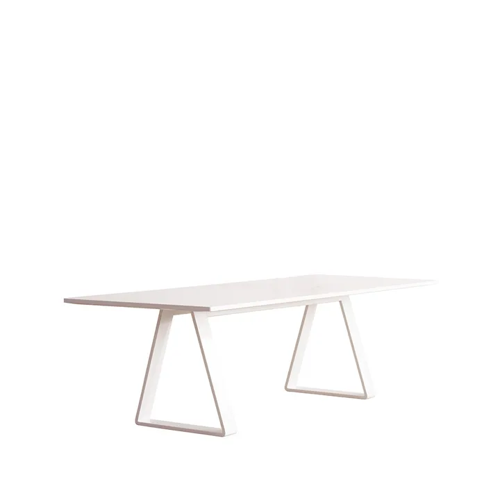 Bermuda matbord - white laminate, stålstativ, 200x90cm - Asplund