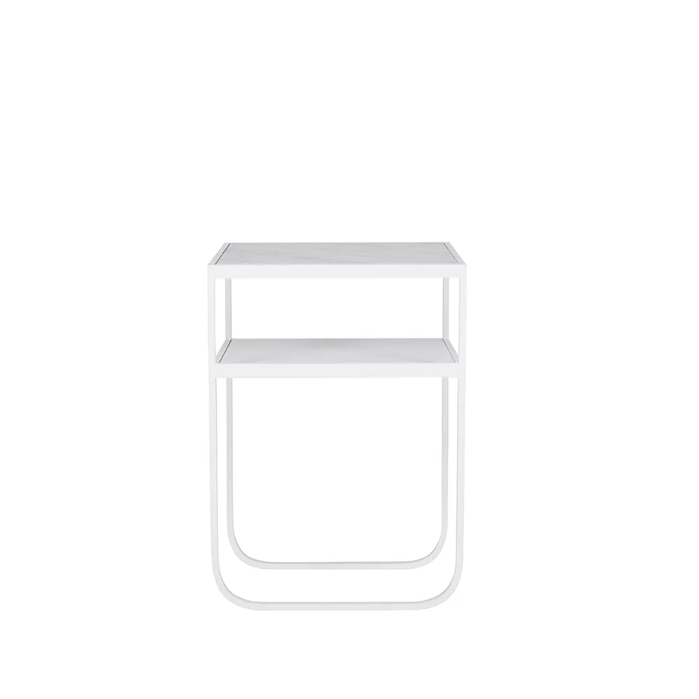 Nati Tati High konsolbord, marmor carrara, stativ white Asplund