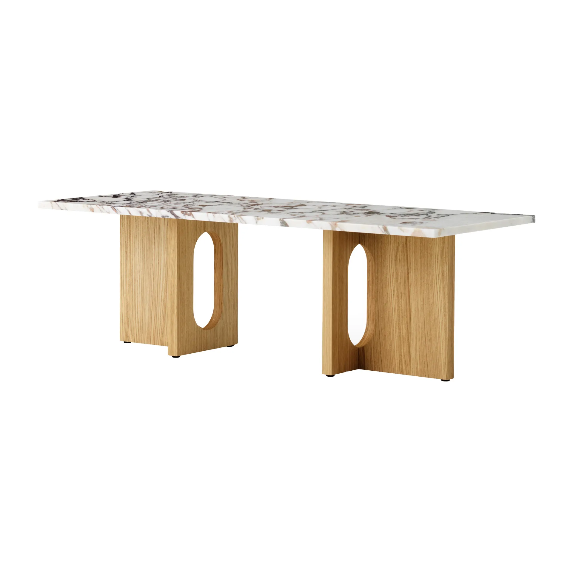 Androgyne loungebord, Natural oak-Calacatta viola Audo Copenhagen