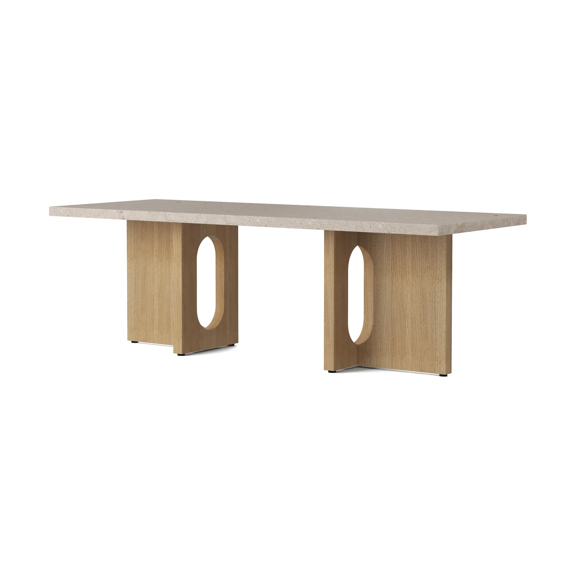 Androgyne loungebord, Sand/kunis breccia-ekstativ Audo Copenhagen