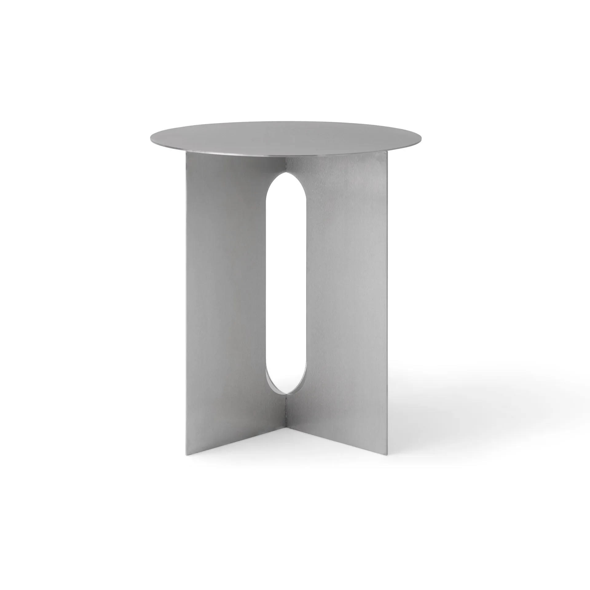 Androgyne sidobord Ø40x43 cm, Brushed steel Audo Copenhagen