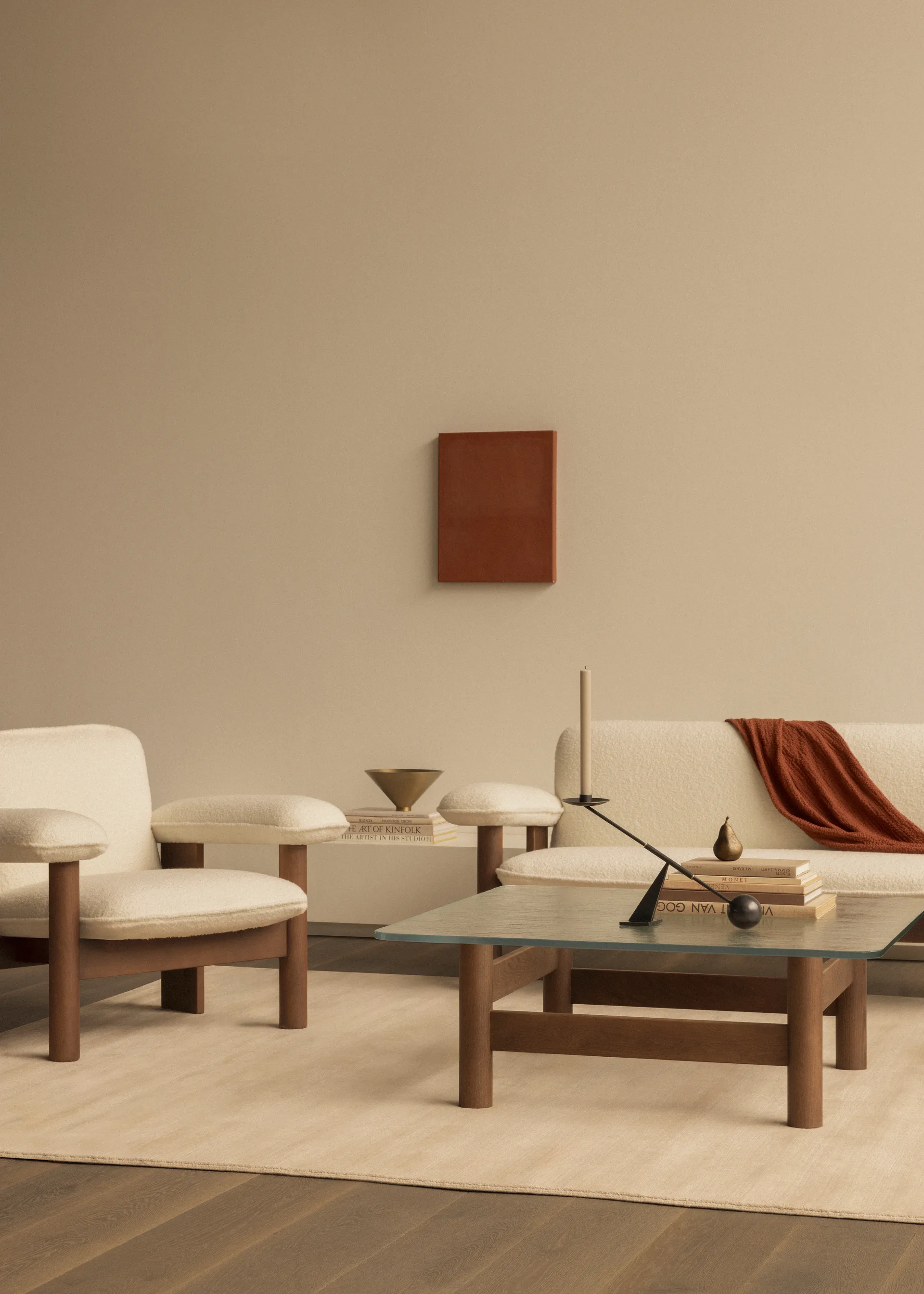 Brasilia soffa 2-sits, Dark oak-Baru 0450 Audo Copenhagen