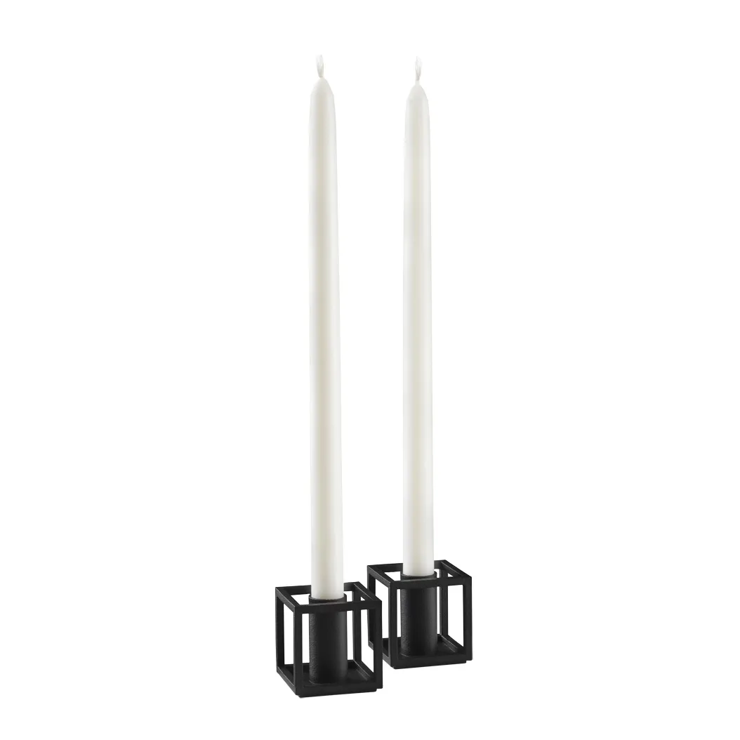 Kubus Micro ljusstake 2-pack, Svart Audo Copenhagen