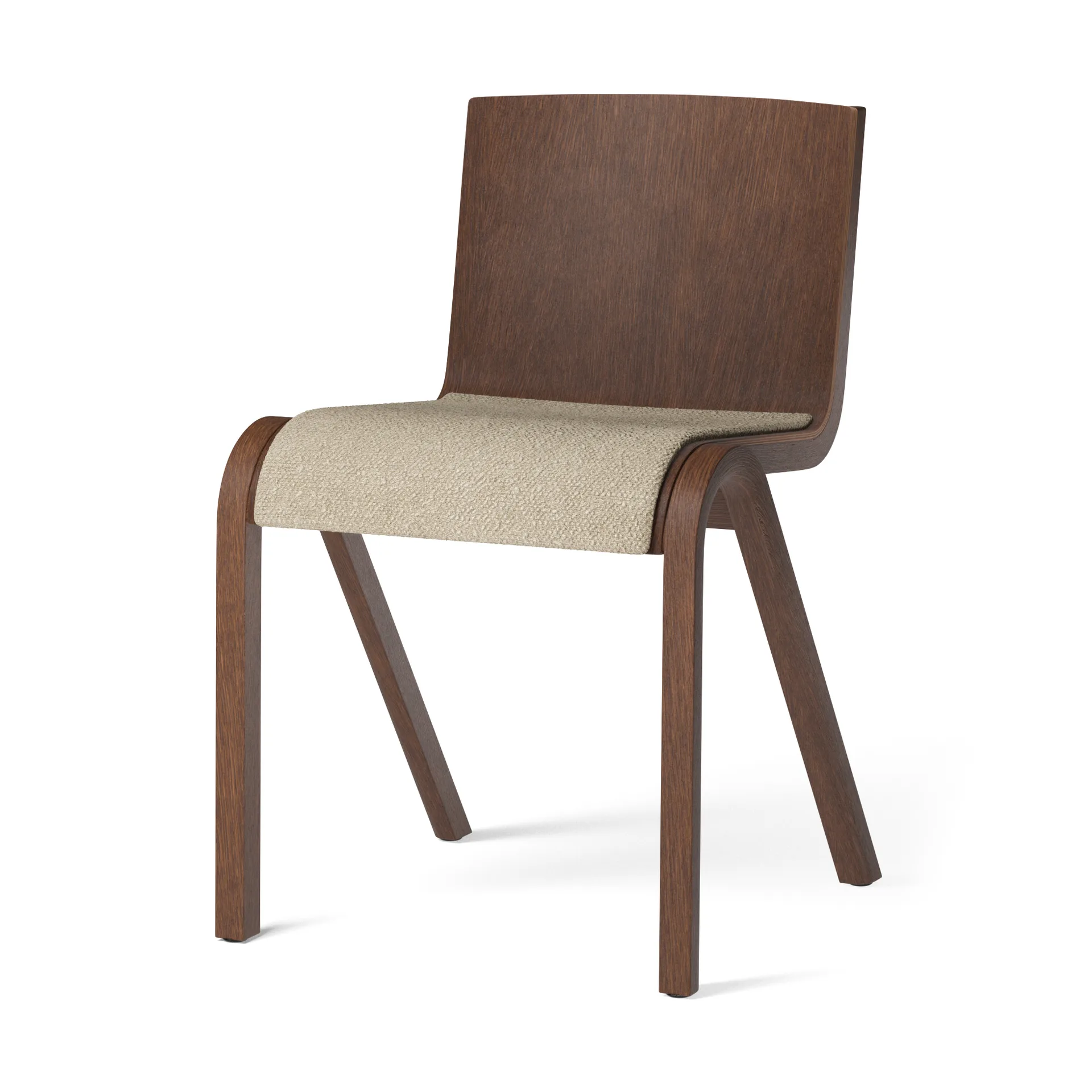 Ready stol klädd sits, Red oak-Audo Bouclé 02 Audo Copenhagen