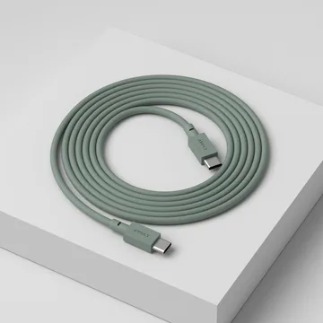 Cable 1 USB-C till USB-C laddningskabel 2 m - Oak green - Avolt