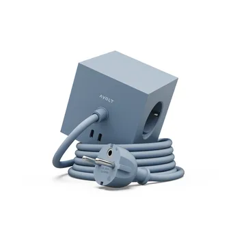 Square 1 grenuttag USB-C 30W 3 m - Shark Blue - Avolt