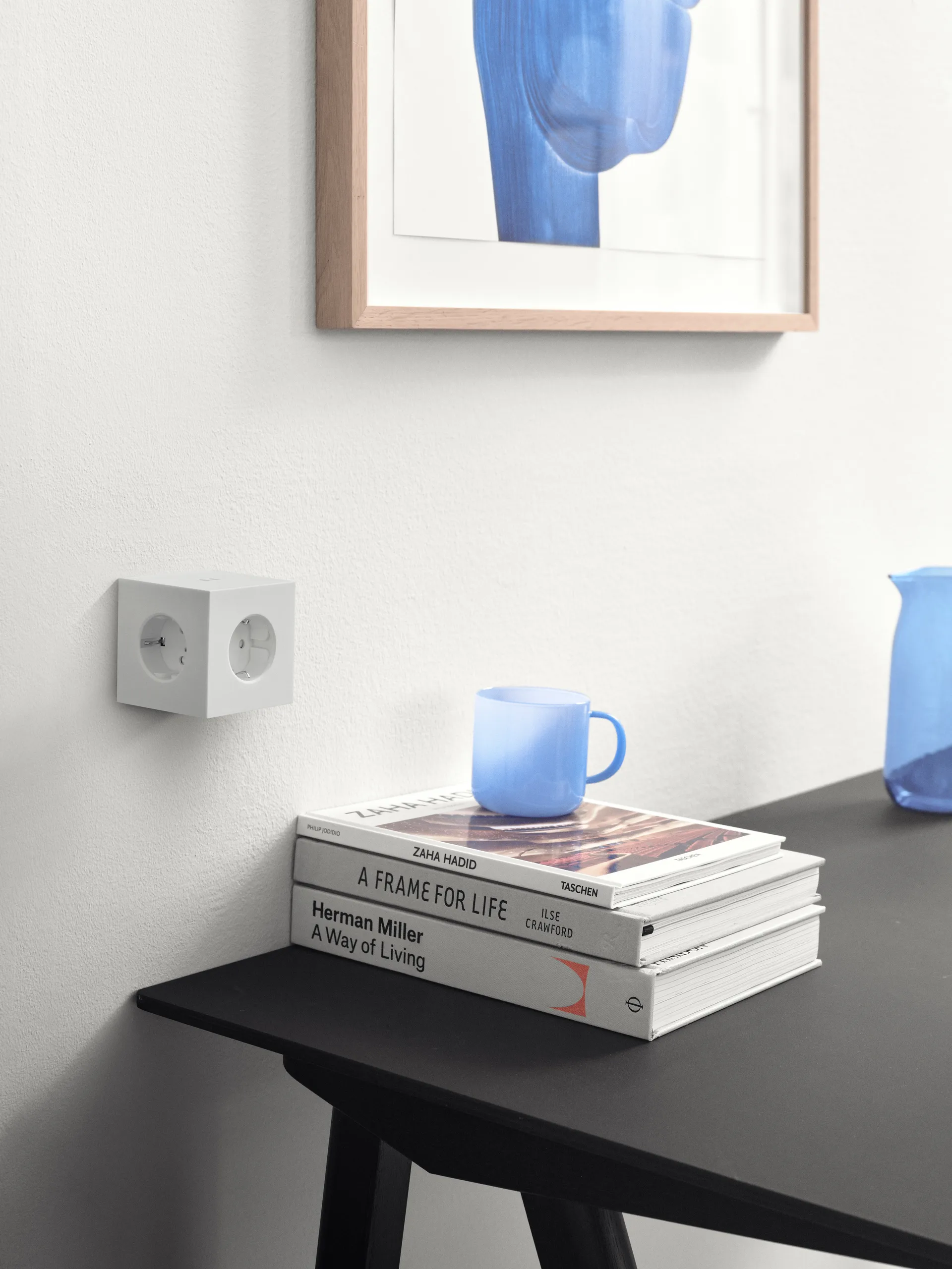 Square 1 grenuttag USB-C 30W 3 m, White Martinelli Luce edition Avolt