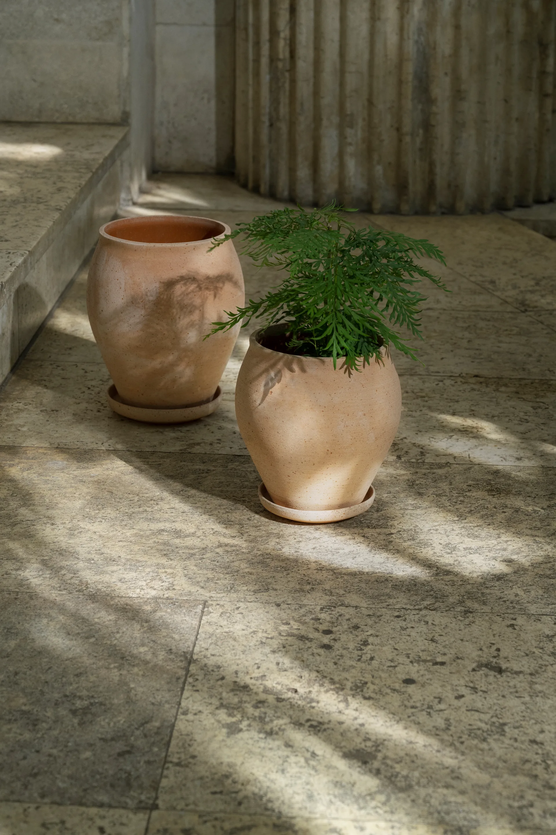 Delphi kruka med fat 2 delar, Rosa, Ø22 cm, tall Bergs Potter