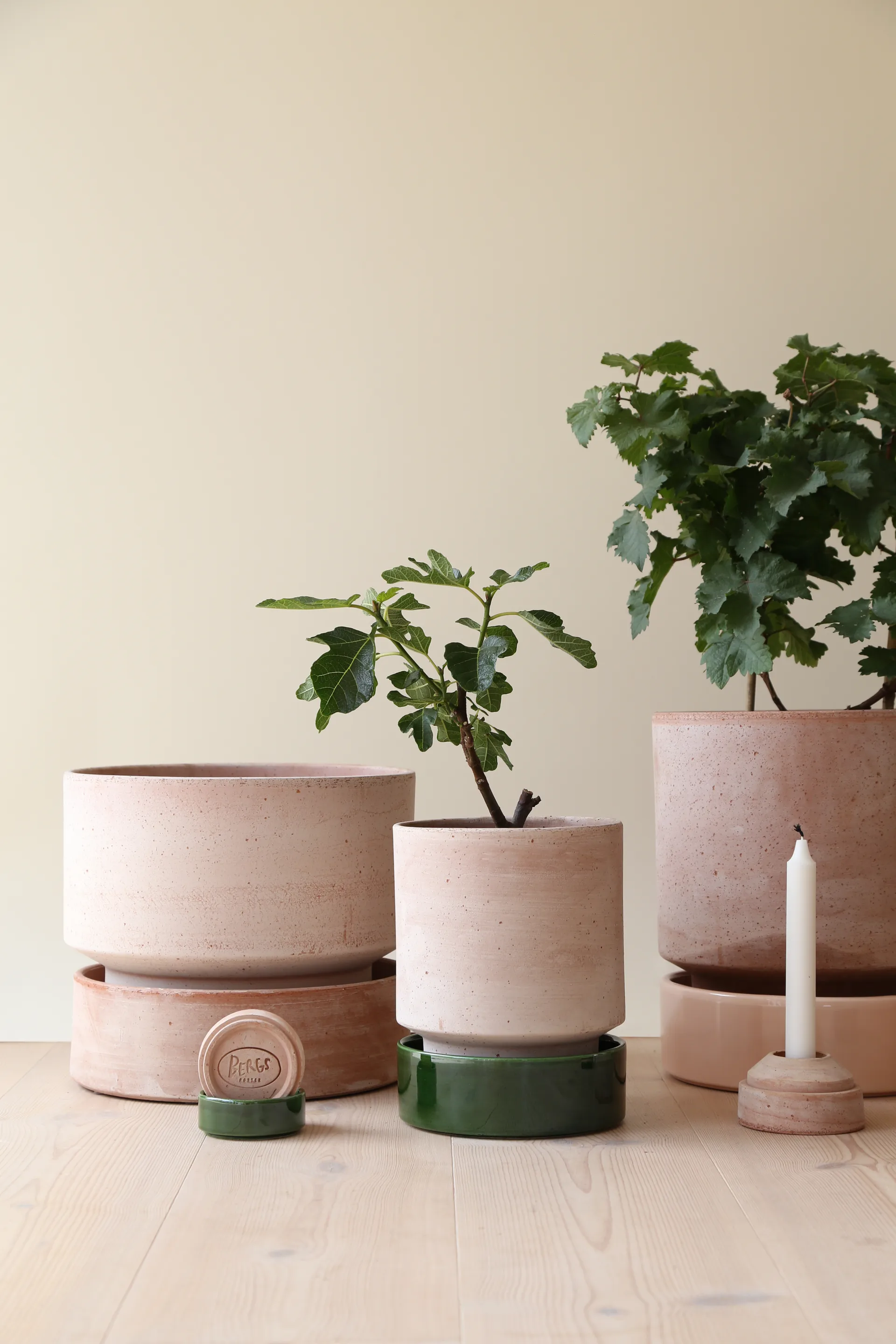 Hoff kruka, Ø16 cm, Raw Rosa-Deep Burgundy Bergs Potter