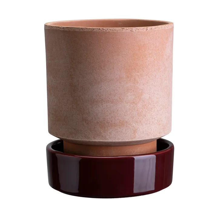 Hoff kruka - Ø18 cm, Raw Rosa-Deep Burgundy - Bergs Potter