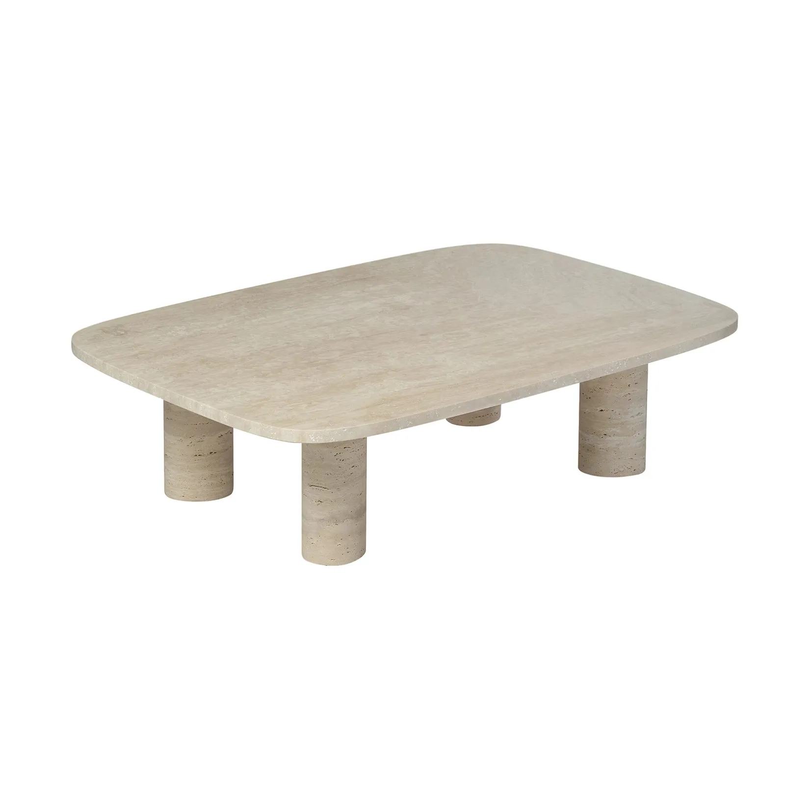 Volos soffbord L 100x70 cm, Travertine blomus