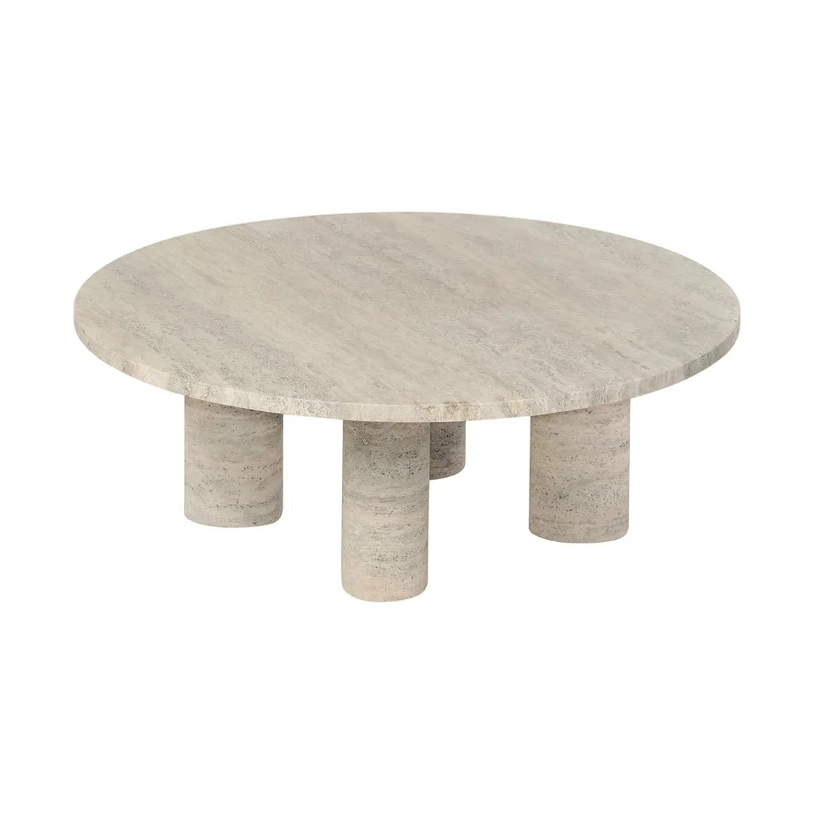 Volos soffbord L Ø75 cm, Travertine blomus
