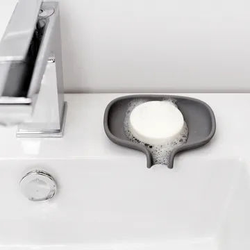 Soap Saver Flow tvålfat med avrinningspip small - Grafitgrå - Bosign