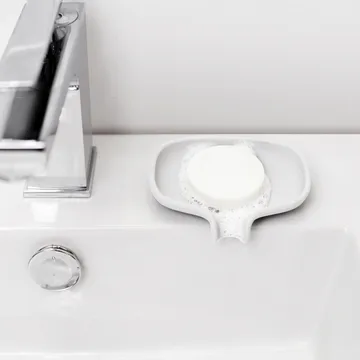 Soap Saver Flow tvålfat med avrinningspip small - Vit - Bosign