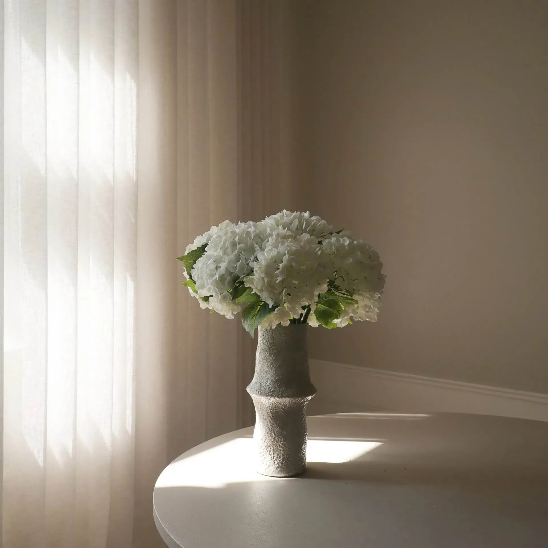 Hortensia konstgjord bukett, Vit, 7 st Botané