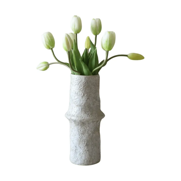 Tulpaner konstgjord bukett - Vit, 10 st - Botané