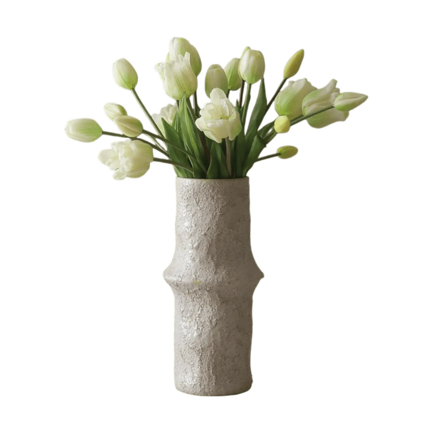 Tulpaner mixad konstgjord bukett, Vit, 20 st Botané