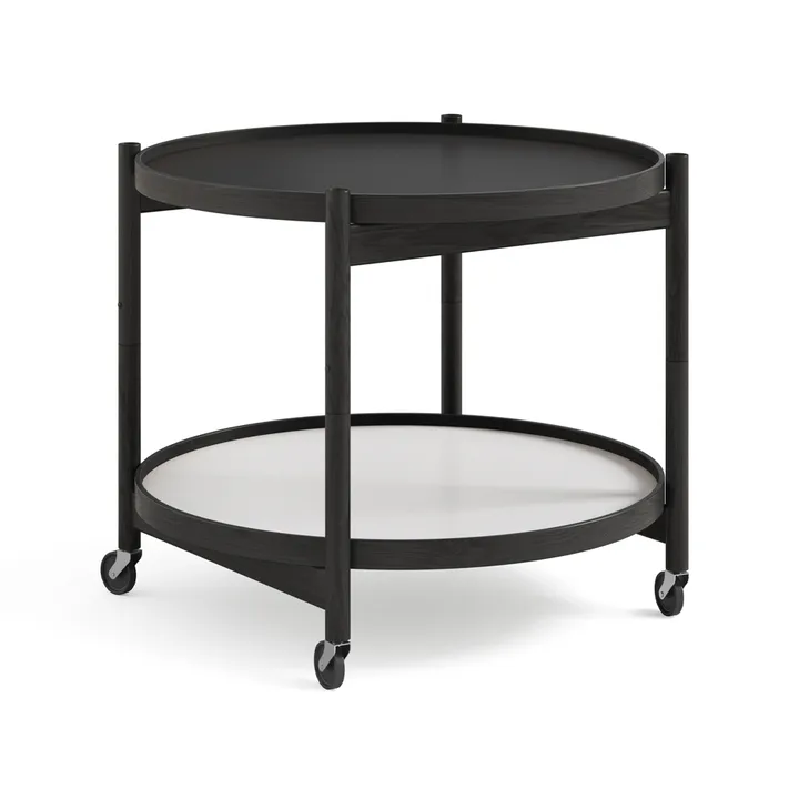 Bølling Tray Table model 60 rullbord - base, svartlackat ekstativ - Brdr. Krüger