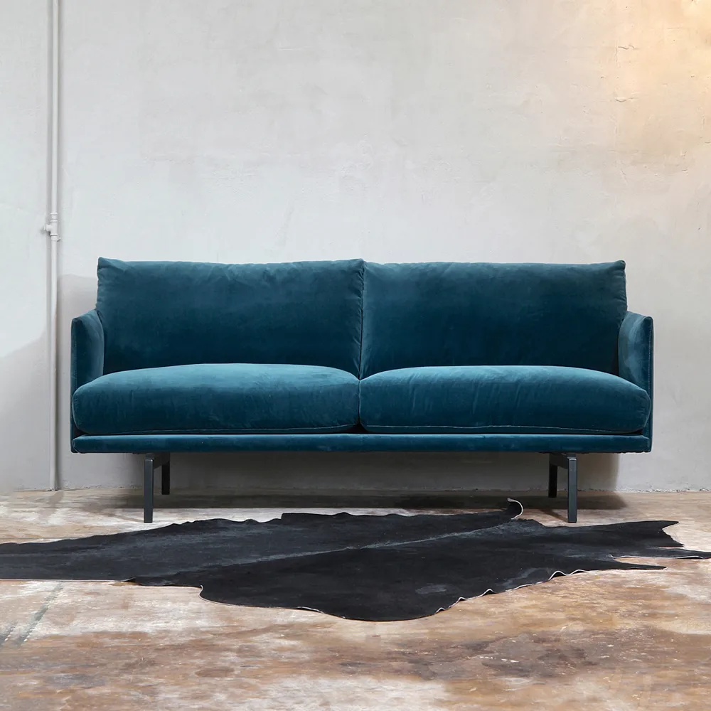 Electra soffa, 3-sits tyg center 102 ljusblå Bröderna Anderssons