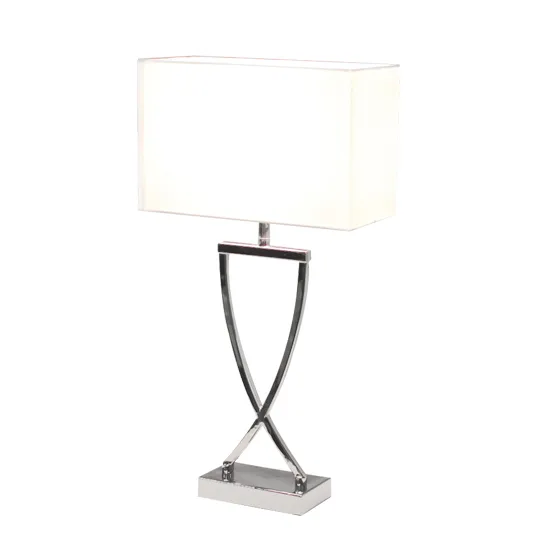 Omega bordslampa 52 cm, krom-vit By Rydéns