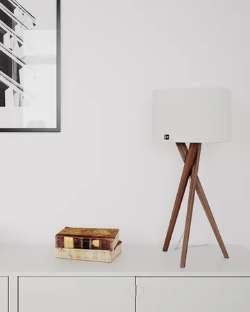 Vega bordslampa 55 cm - Valnöt-vit - By Rydéns