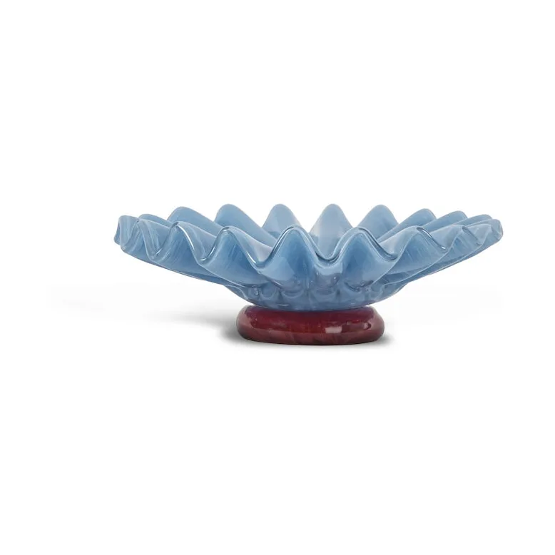 Lori skål M Ø18 cm, Ljusblå-vinröd Byon