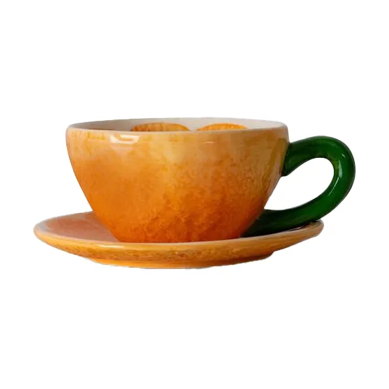 Mandarie kopp med fat 25 cl, Orange Byon