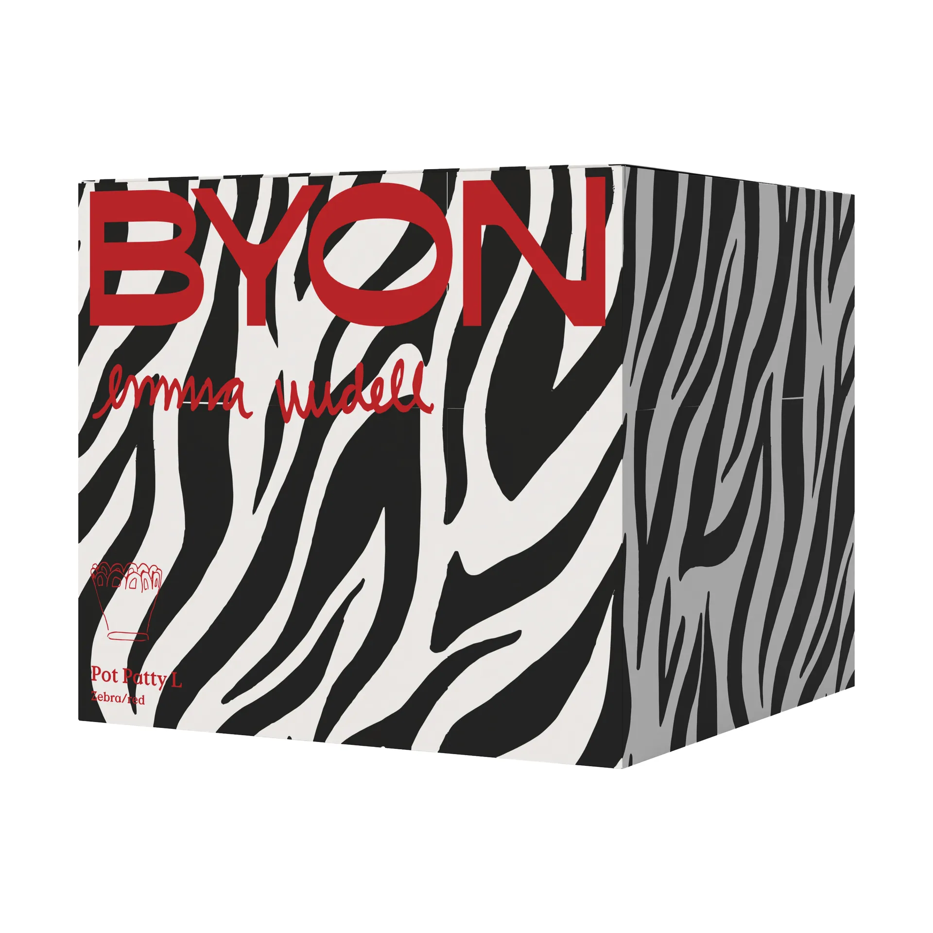 Patty kruka L Ø30 cm, Zebra-röd Byon