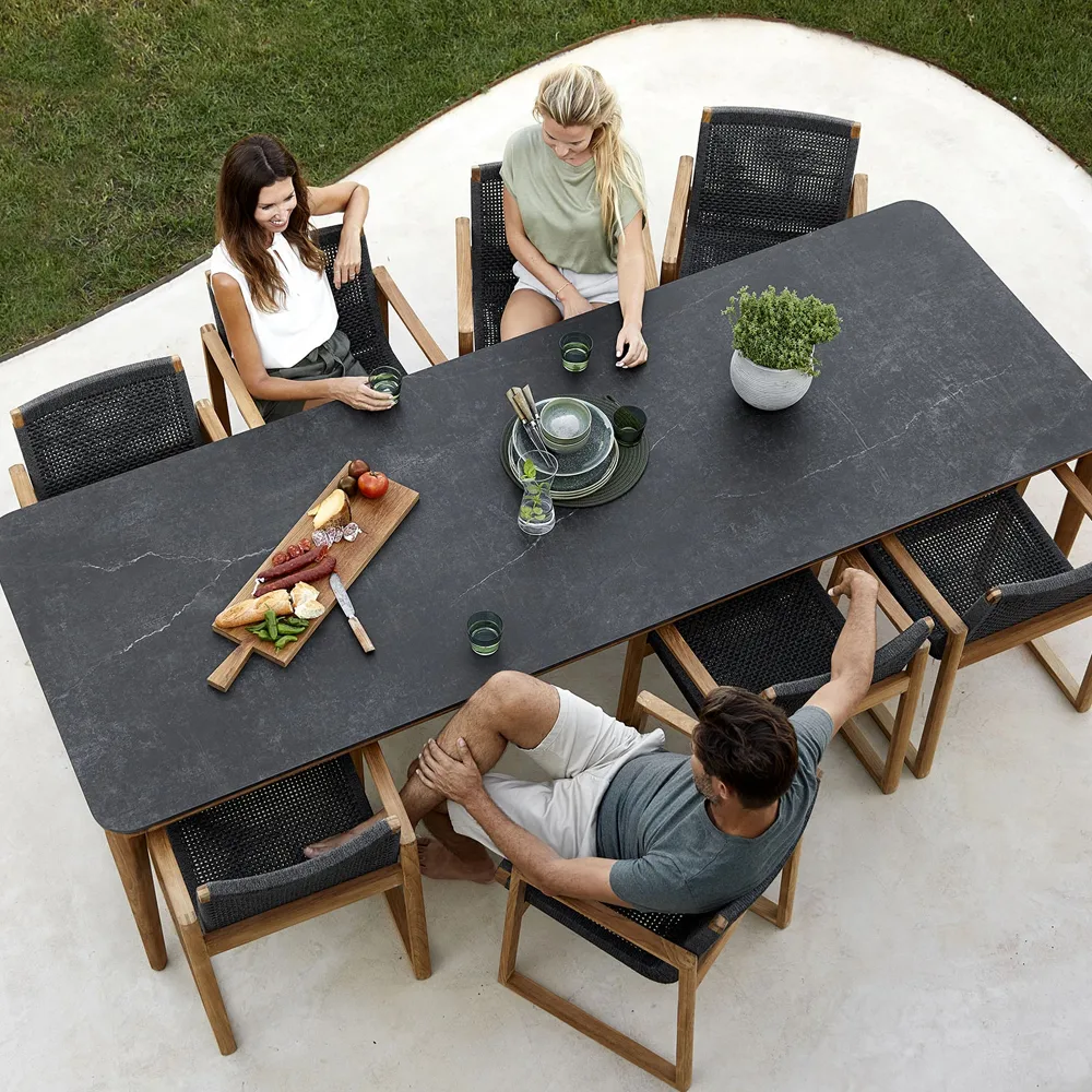 Aspect matbord, Fossil black-teak 210 cm Cane-line