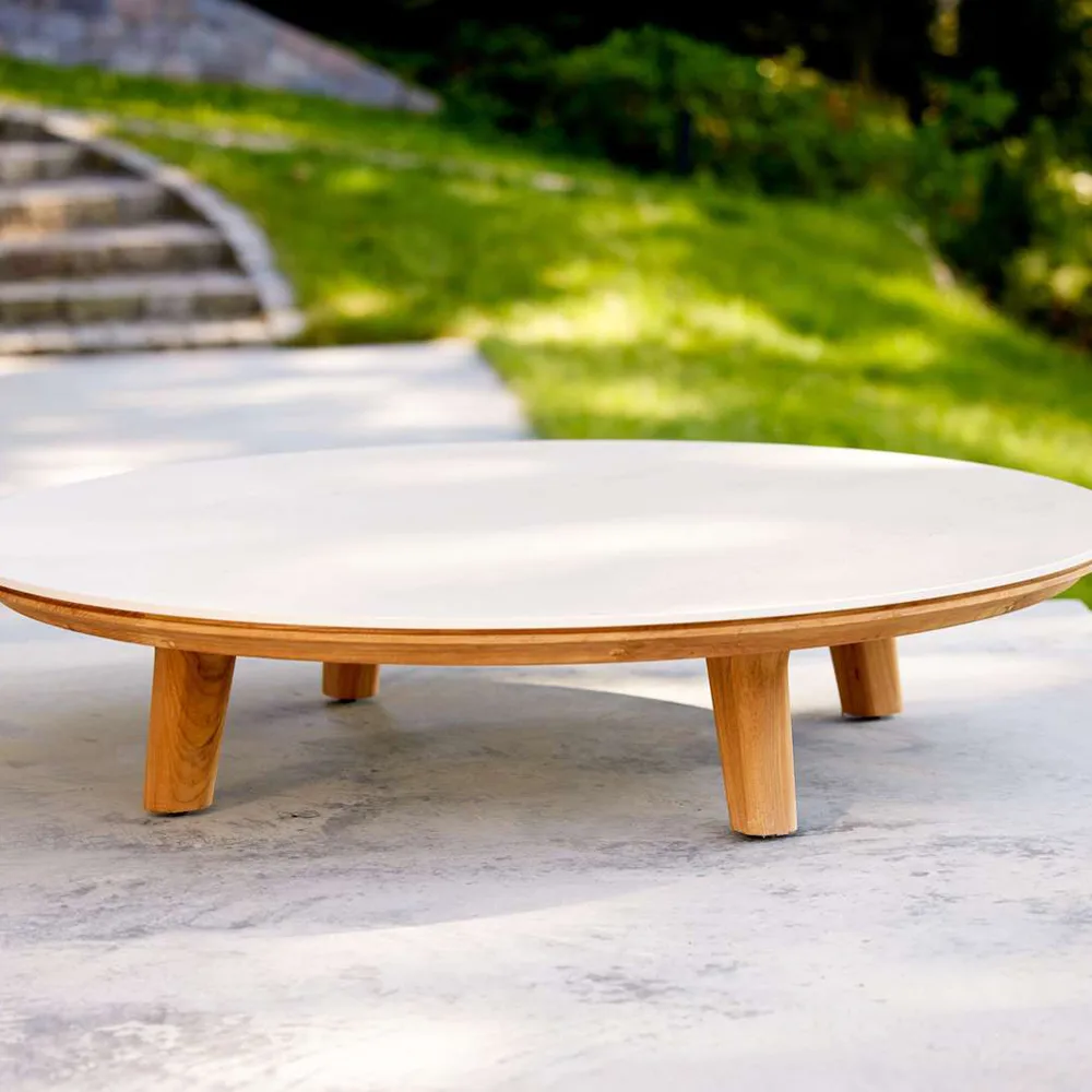 Aspect soffbord, Fossil grey-teak, cermaic Cane-line