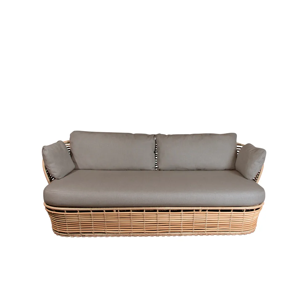 Basket Soffa 2-sits, Natural, taupe dynor Cane-line