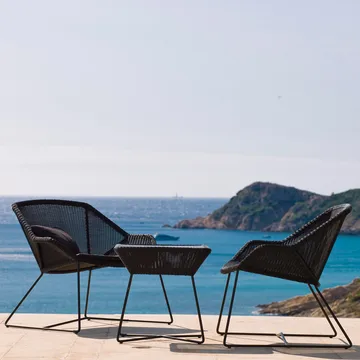 Breeze loungefåtölj hög rygg weave - White grey - Cane-line