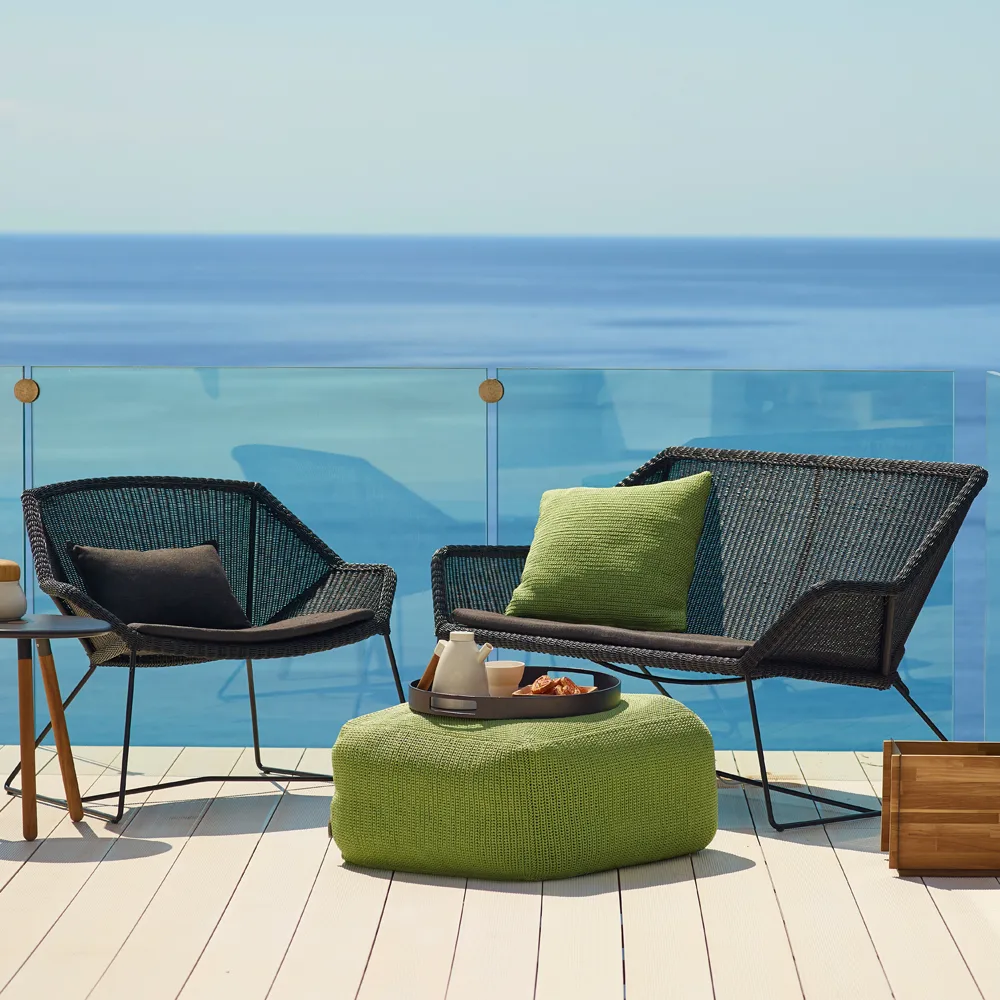 Breeze loungefåtölj weave, White grey Cane-line