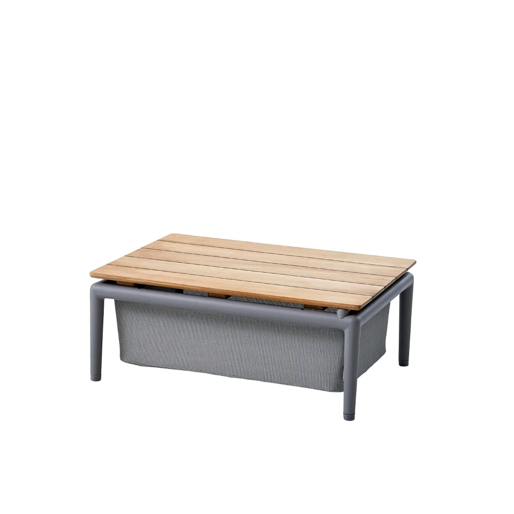 Conic boxbord, Light grey, teak Cane-line