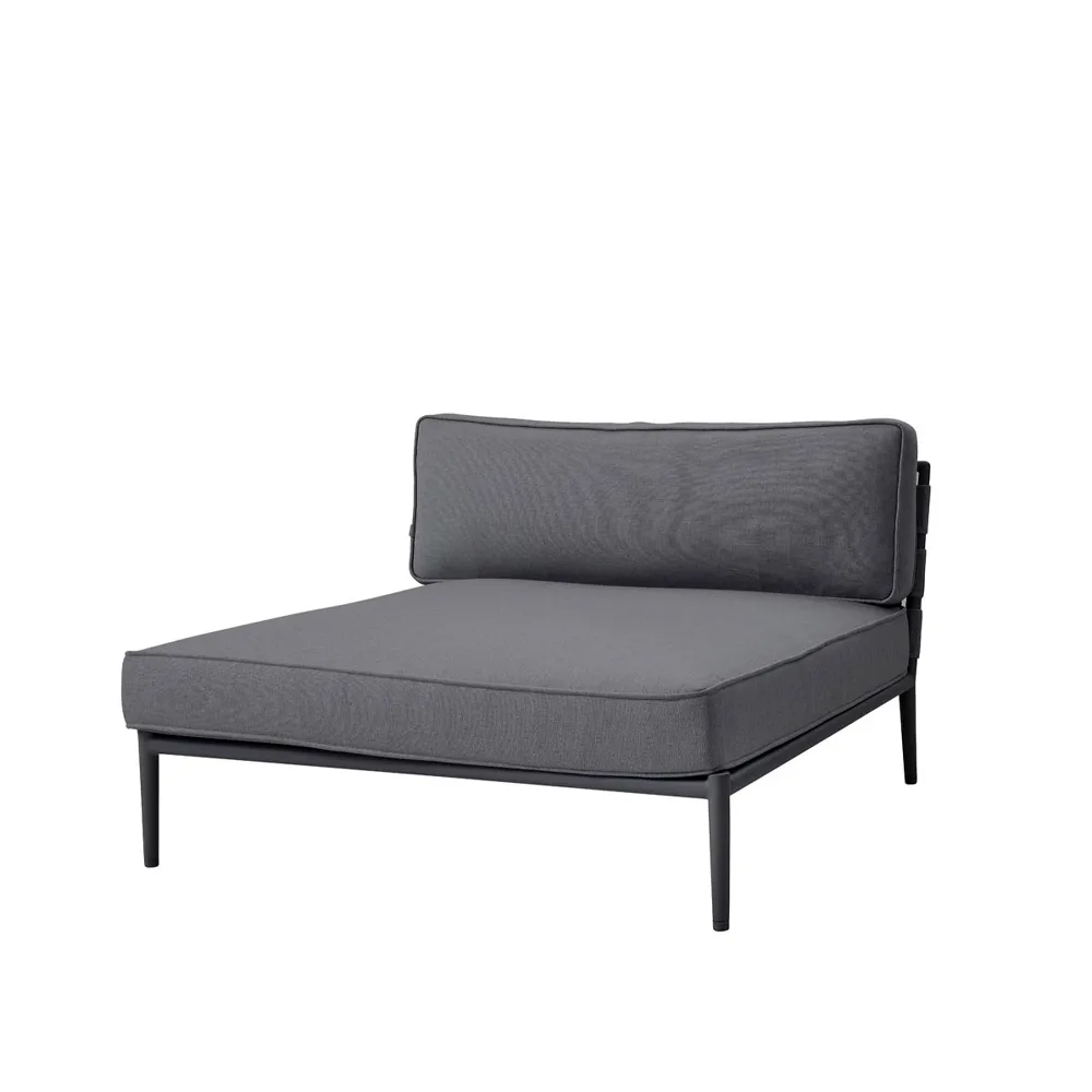 Conic modulsoffa, Cane-Line airtouch grey, dagbädd, inkl. dynor Cane-line