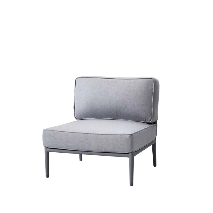 Conic modulsoffa - Cane-Line airtouch light grey-enkel-inkl. dynor - Cane-line