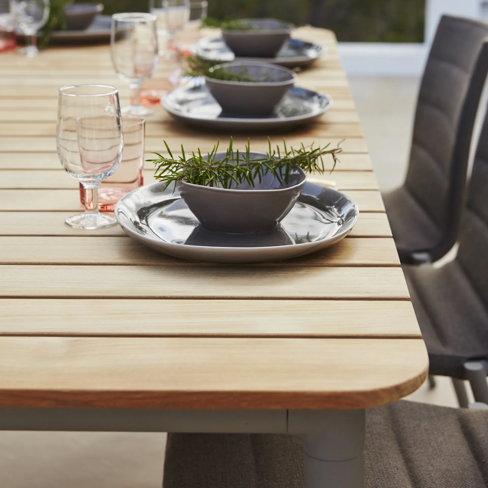 Core matbord teak 274x100x74 cm, Taupe stativ Cane-line