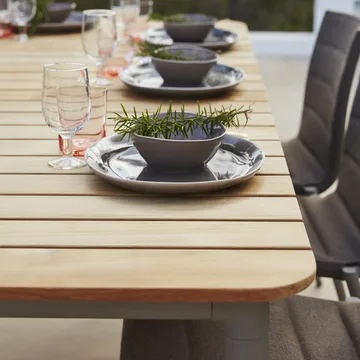 Core matbord teak 274x100x74 cm - Taupe stativ - Cane-line